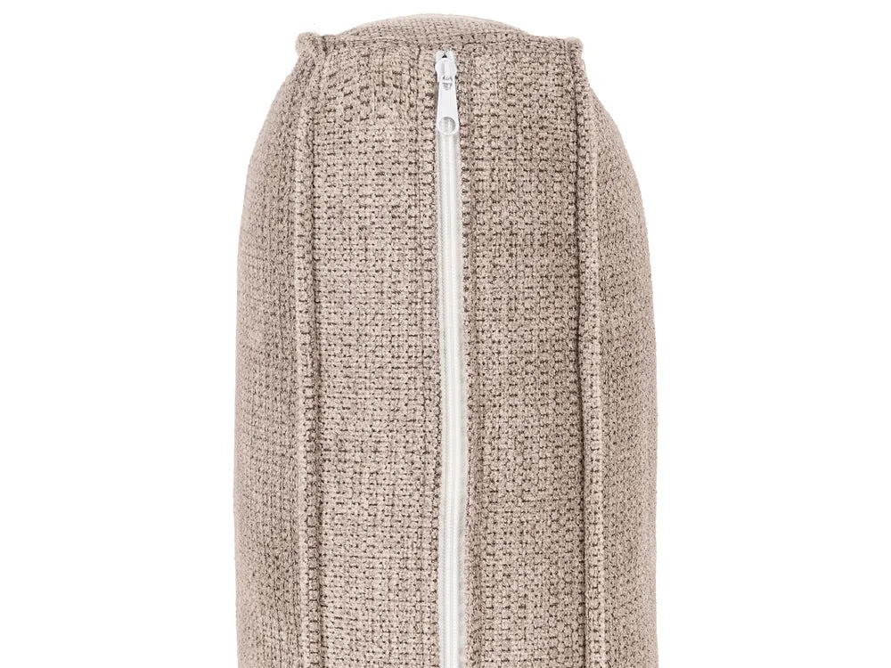 U-Shape Sofa Bed 4 Seater Fabric Light Brown with Storage Solta