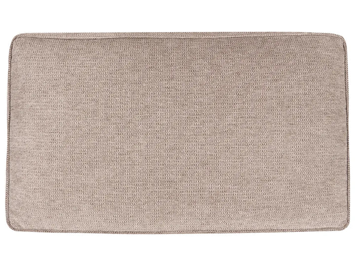 U-Shape Sofa Bed 4 Seater Fabric Light Brown with Storage Solta