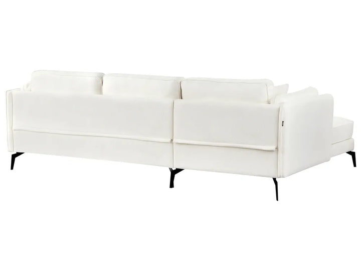 Corner Sofa 3 Seater Boucle Off-White Right Hand Bodhild