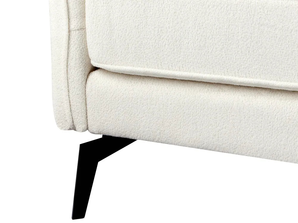 Corner Sofa 3 Seater Boucle Off-White Right Hand Bodhild