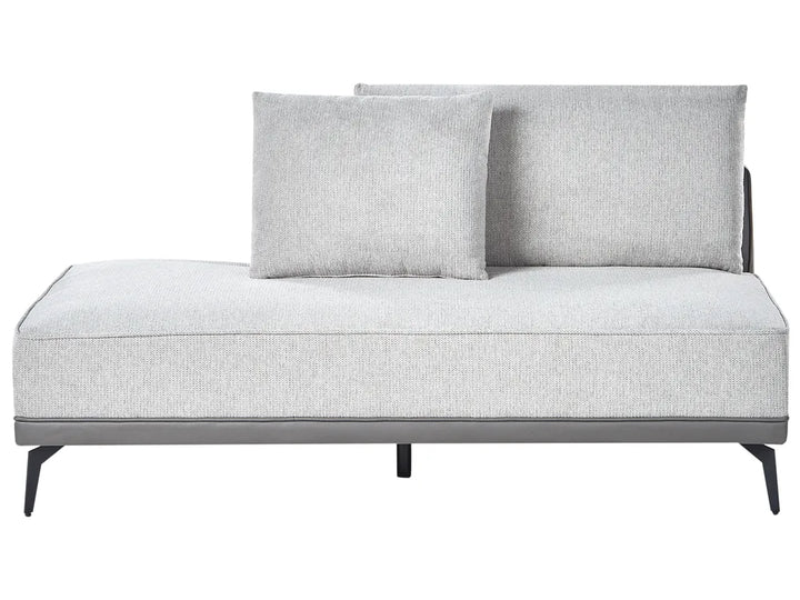 Corner Sofa 3 Seater Fabric Light Grey Left Hand Deaneen