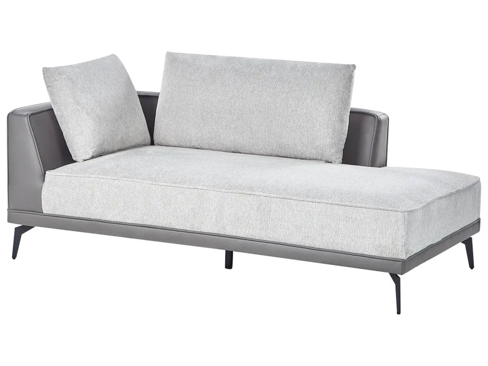 Corner Sofa 3 Seater Fabric Light Grey Left Hand Deaneen