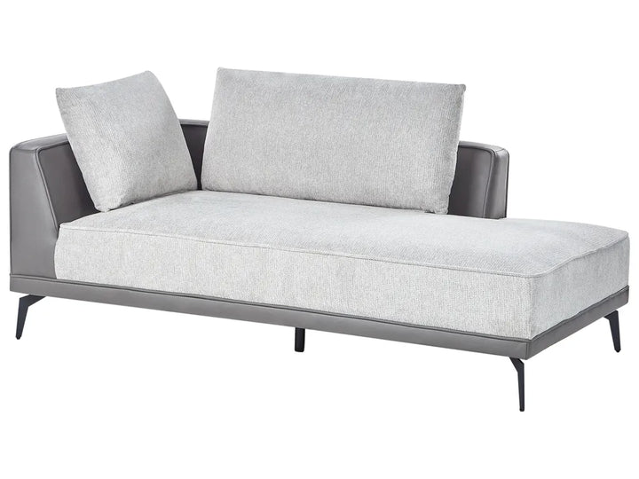 Corner Sofa 3 Seater Fabric Light Grey Left Hand Deaneen