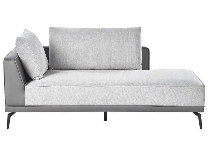 Corner Sofa 3 Seater Fabric Light Grey Left Hand Deaneen