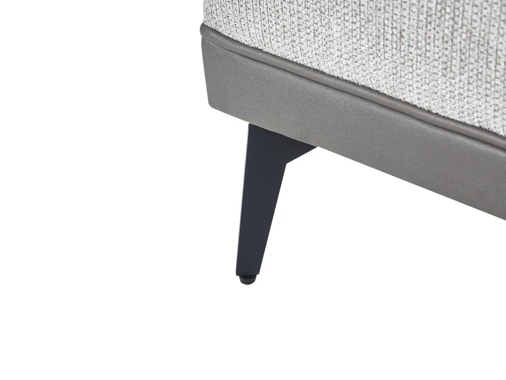 Corner Sofa 3 Seater Fabric Light Grey Left Hand Deaneen