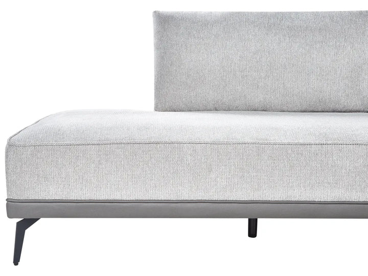 Corner Sofa 3 Seater Fabric Light Grey Left Hand Deaneen