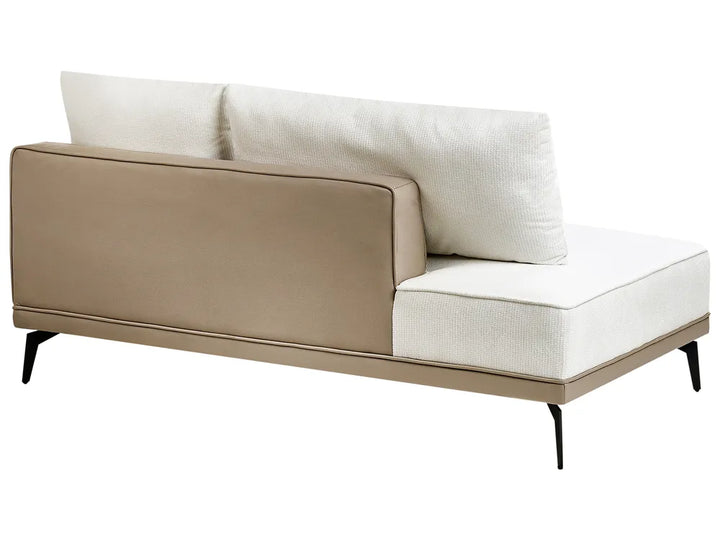 Corner Sofa 3 Seater Fabric Off-White Left Hand Deaneen