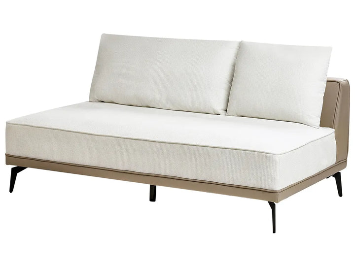 Corner Sofa 3 Seater Fabric Off-White Left Hand Deaneen