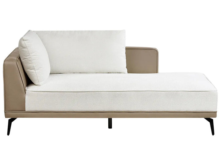 Corner Sofa 3 Seater Fabric Off-White Left Hand Deaneen