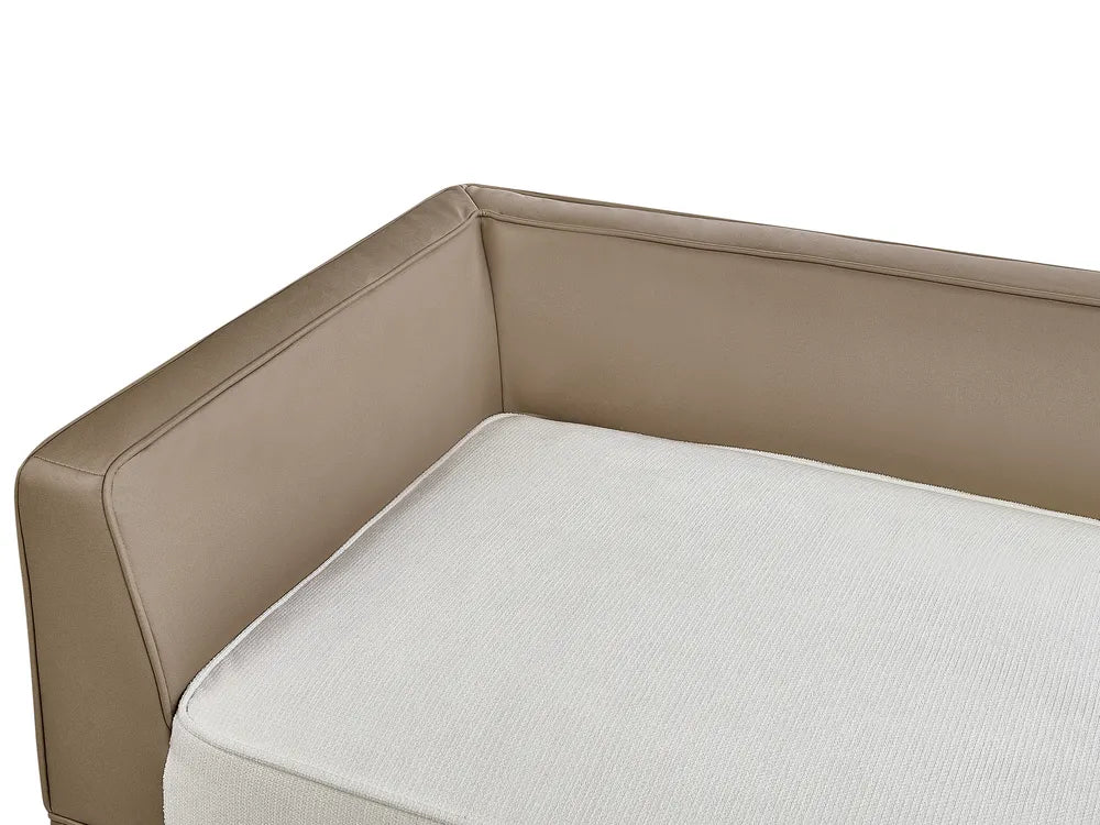 Corner Sofa 3 Seater Fabric Off-White Left Hand Deaneen