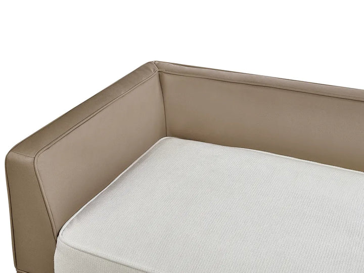 Corner Sofa 3 Seater Fabric Off-White Left Hand Deaneen