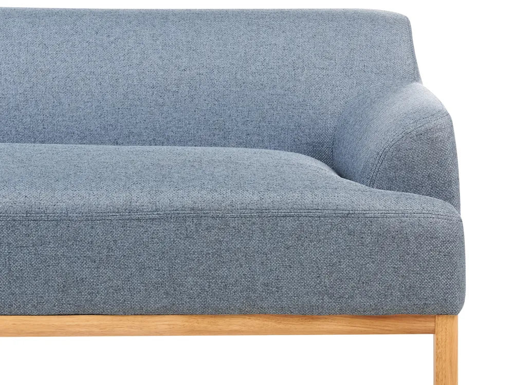 Corner Sofa 3 Seater Fabric Blue Right Hand Azuri