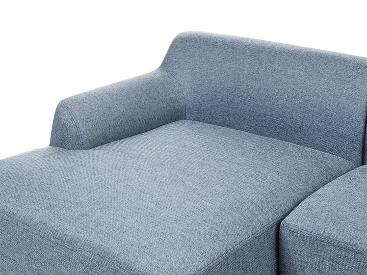 Corner Sofa 3 Seater Fabric Blue Right Hand Azuri