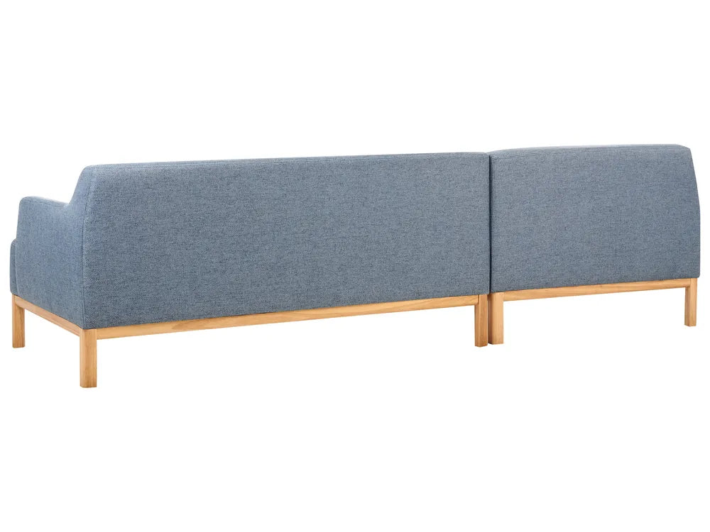 Corner Sofa 3 Seater Fabric Blue Right Hand Azuri