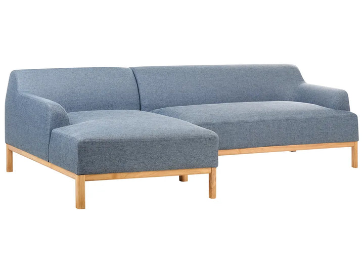 Corner Sofa 3 Seater Fabric Blue Right Hand Azuri