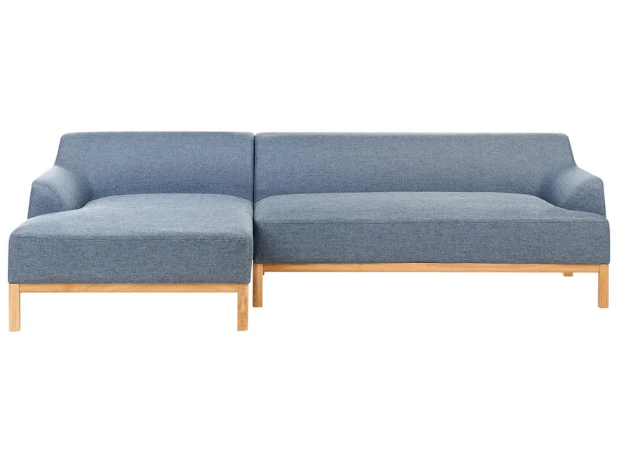 Corner Sofa 3 Seater Fabric Blue Right Hand Azuri