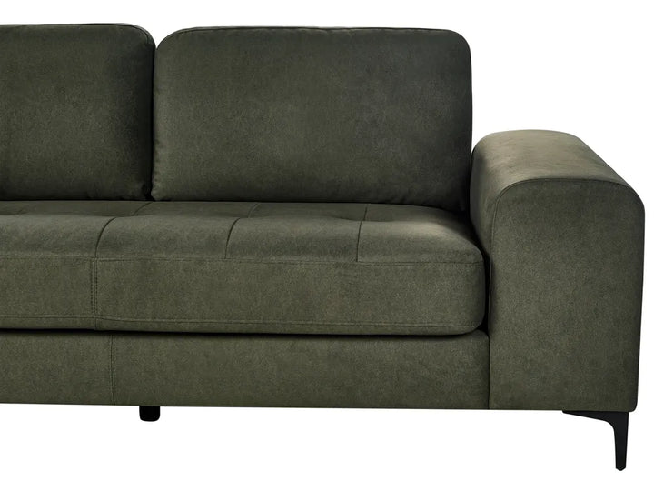 Corner Sofa 4 Seater Fabric Dark Green Right Hand Viola