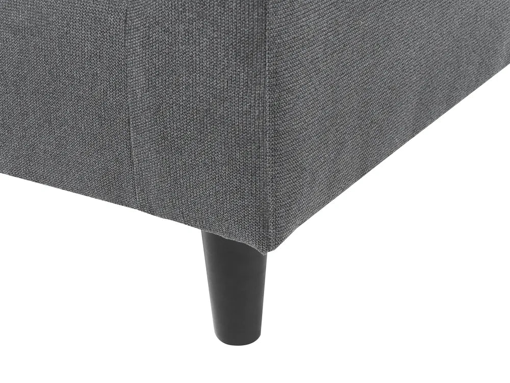 Corner Sofa 3 Seater Faux Linen Grey Right Hand Yvera