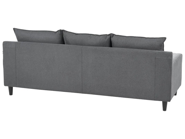 Corner Sofa 3 Seater Faux Linen Grey Right Hand Yvera