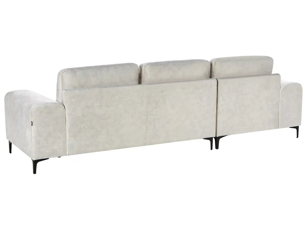 Corner Sofa 4 Seater Velvet Light Beige Right Hand Viola