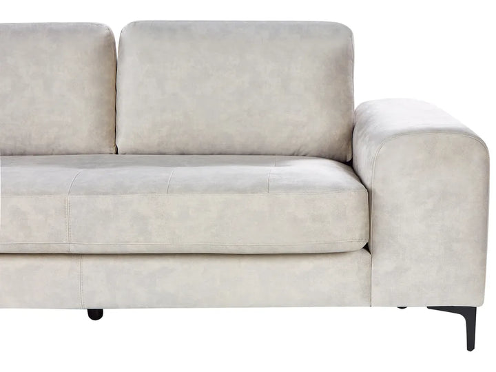 Corner Sofa 4 Seater Velvet Light Beige Right Hand Viola