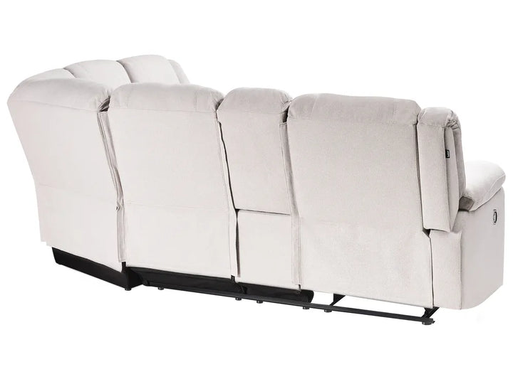 Manual Recliner Corner Sofa 5 Seater  Fabric Light Beige Left Hand Mailina