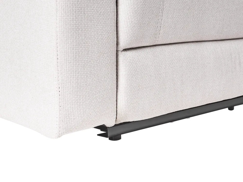 Manual Recliner Corner Sofa 5 Seater Fabric Light Beige with USB Port Left Hand Mailina