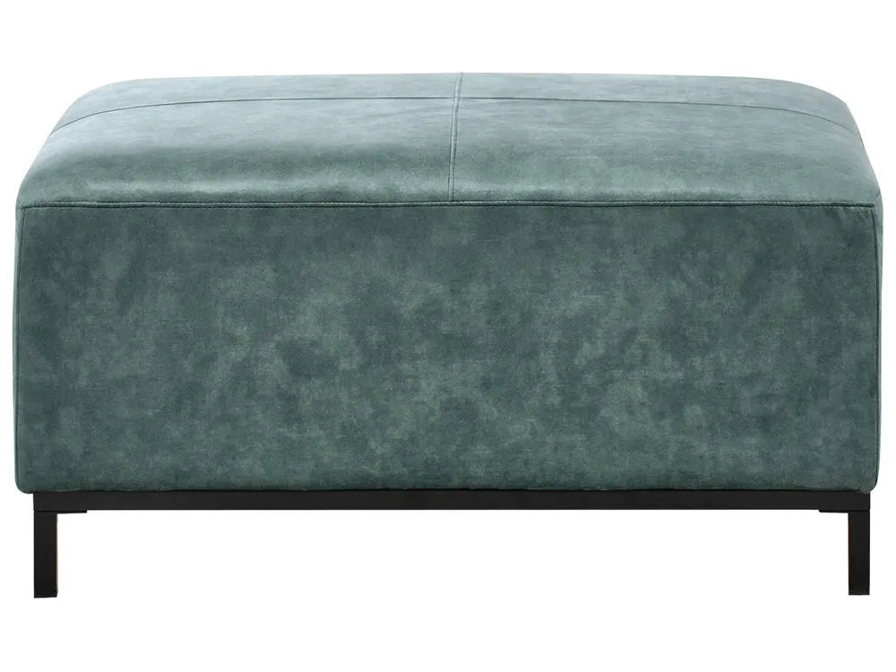 Corner Sofa 5 Seater Velvet Teal with Ottoman Right Hand Thremo