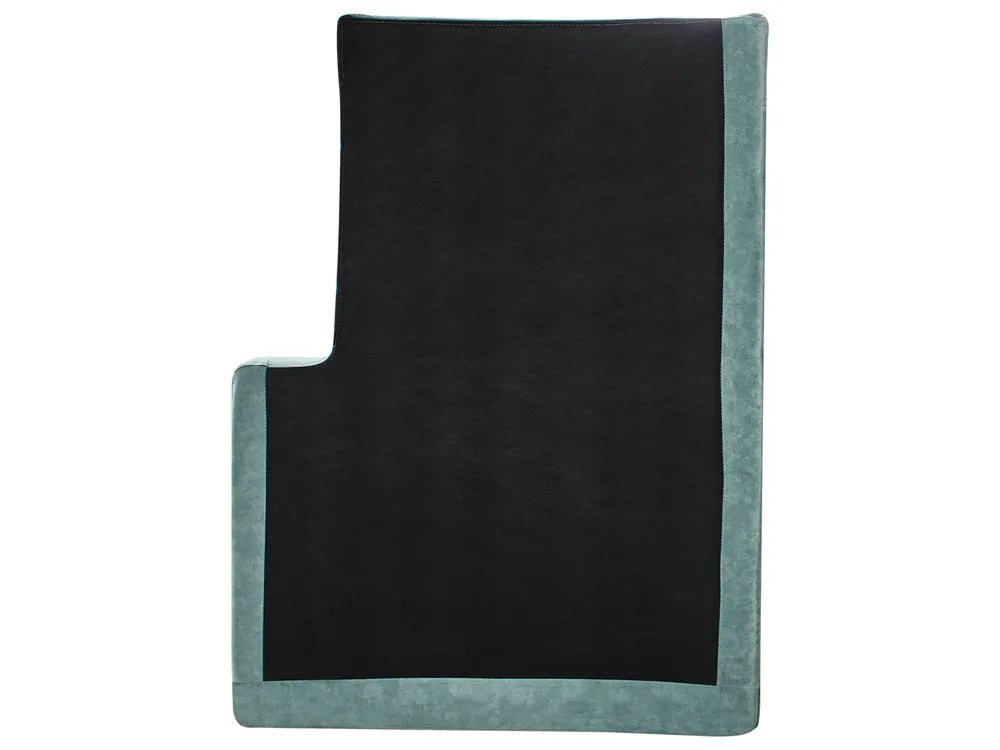 Corner Sofa 5 Seater Velvet Teal with Ottoman Right Hand Thremo