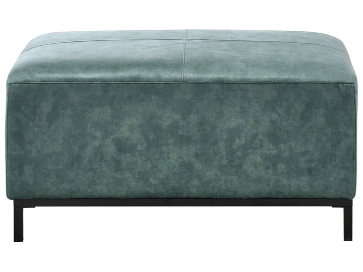 Corner Sofa 5 Seater Velvet Teal with Ottoman Left Hand Thremo