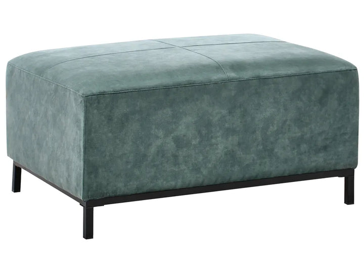 Corner Sofa 5 Seater Velvet Teal with Ottoman Left Hand Thremo