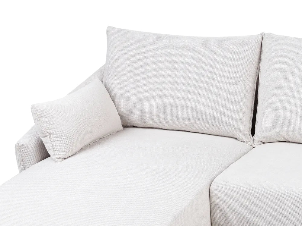 Corner Sofa 3 Seater Fabric Off-White Right Hand Kettner