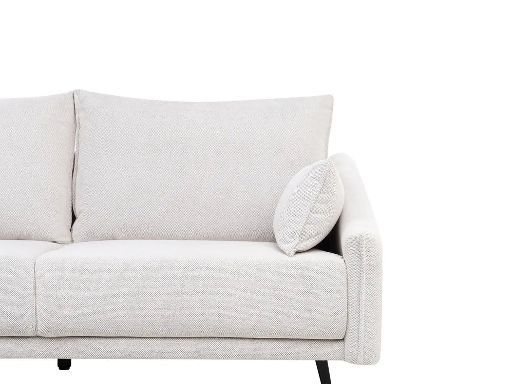 Corner Sofa 3 Seater Fabric Off-White Right Hand Kettner