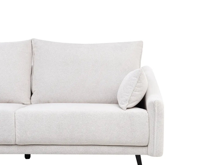 Corner Sofa 3 Seater Fabric Off-White Right Hand Kettner