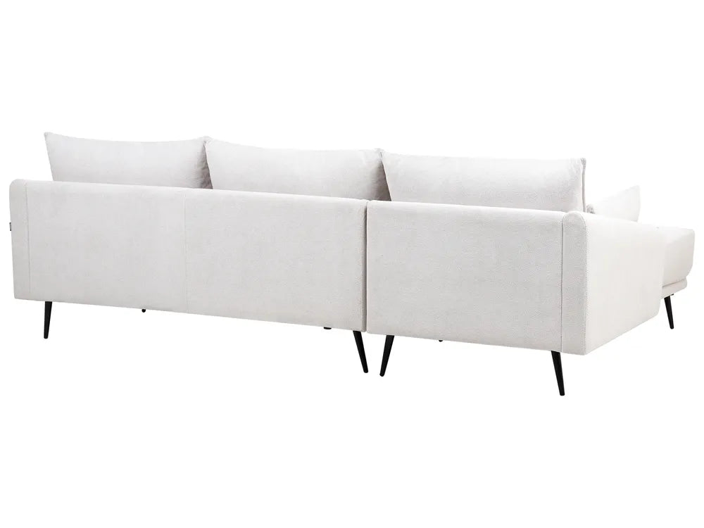 Corner Sofa 3 Seater Fabric Off-White Right Hand Kettner