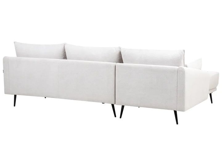 Corner Sofa 3 Seater Fabric Off-White Right Hand Kettner