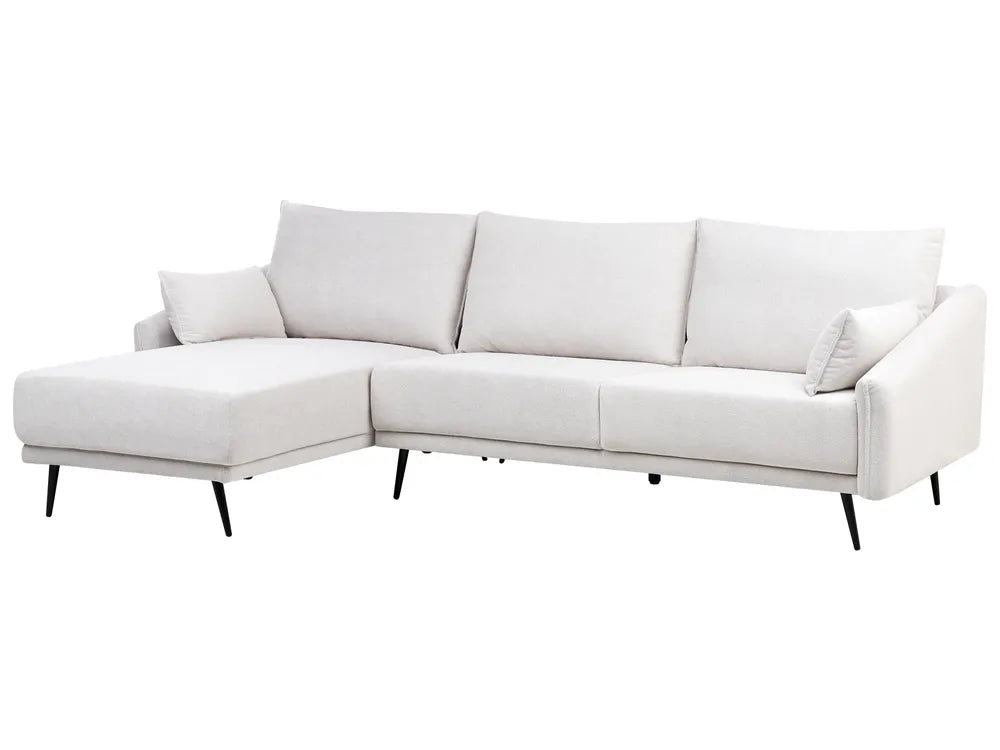 Corner Sofa 3 Seater Fabric Off-White Right Hand Kettner