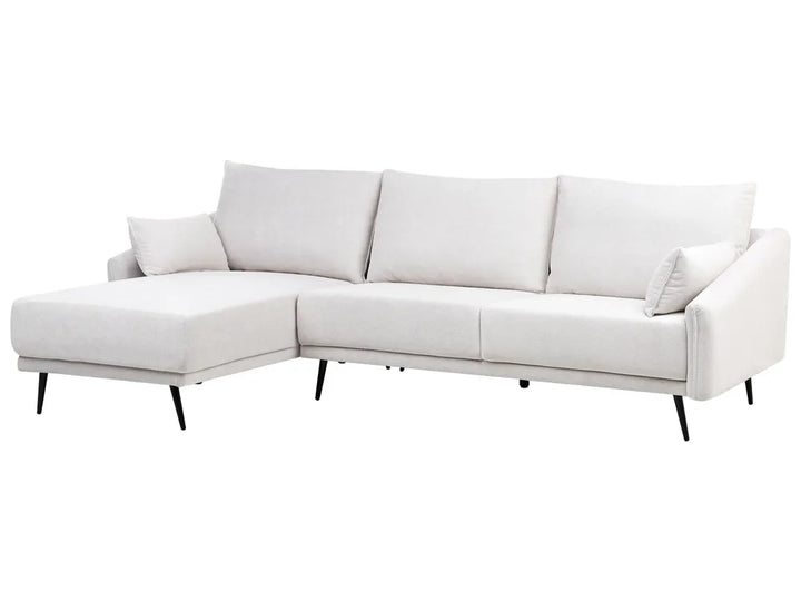 Corner Sofa 3 Seater Fabric Off-White Right Hand Kettner