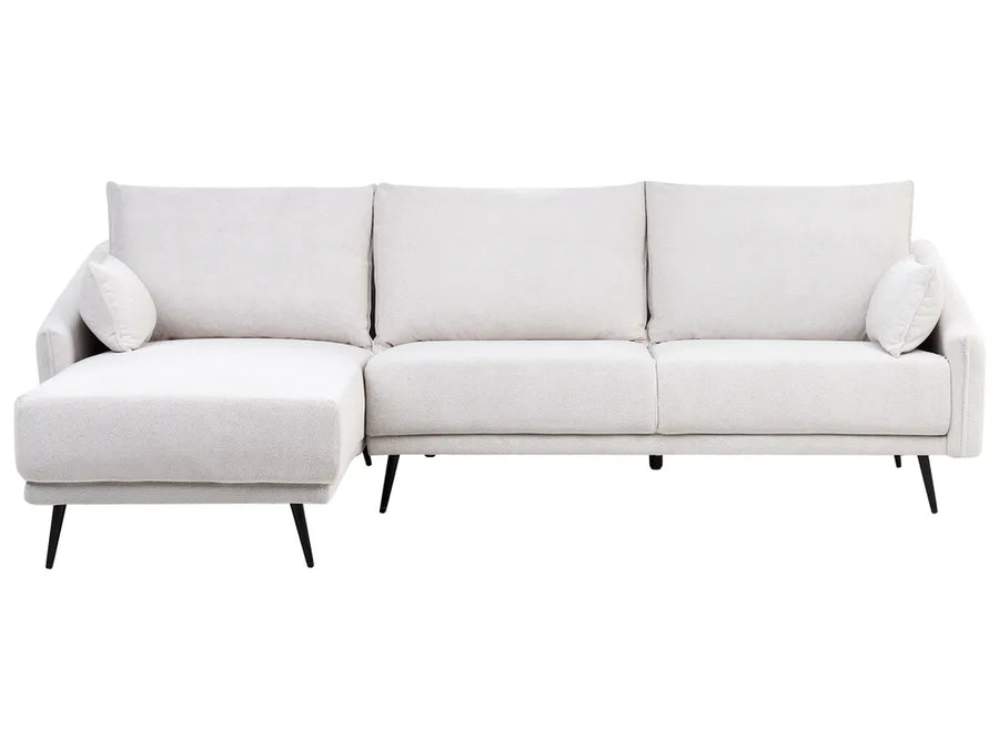 Corner Sofa 3 Seater Fabric Off-White Right Hand Kettner