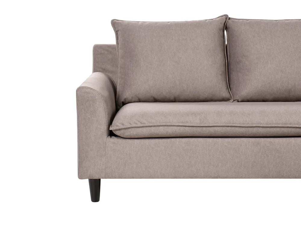 Corner Sofa 3 Seater Fabric Taupe Left Hand Idou