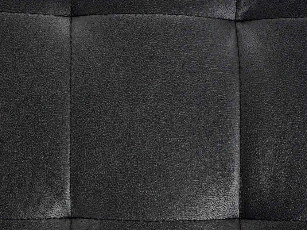 Modular Corner Sofa Bed 4 Seater Faux Leather Black Right Hand Denby