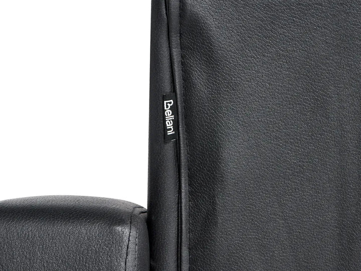 Modular Corner Sofa Bed 4 Seater Faux Leather Black Left Hand Denby