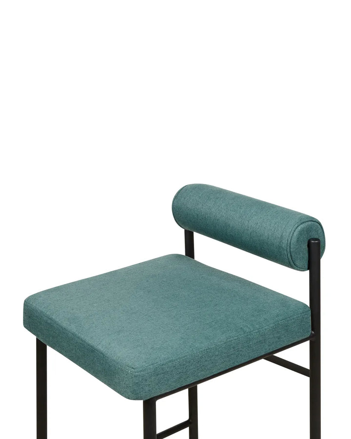Set of 2 Bar Chairs Teal Leg Caps for Surface Protection Nurvia