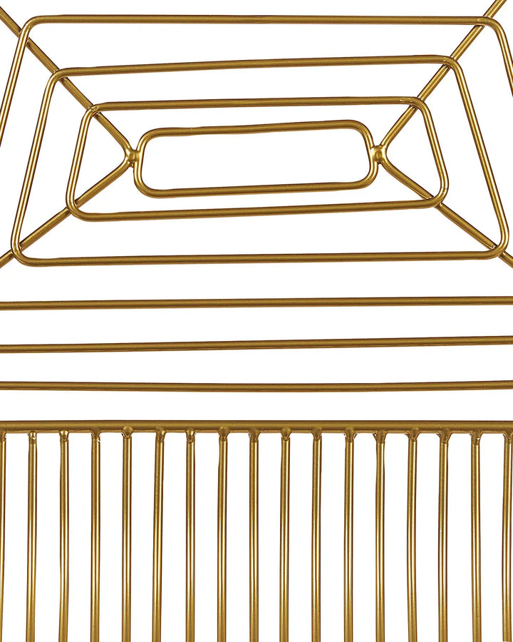 Set of 2 Bar Chairs Metal Gold Trendy Design and Colour Brinza