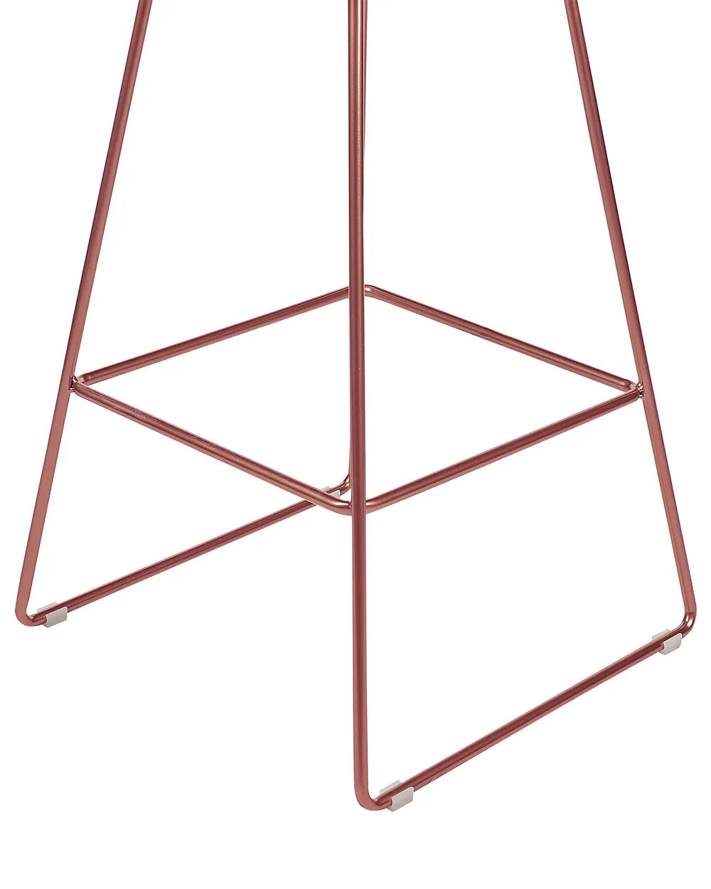 Set of 2 Bar Chairs Metal Rose Gold Robust Frame Brinza