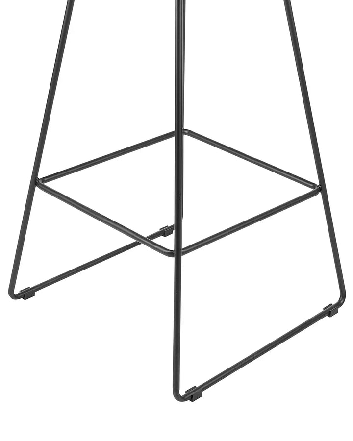 Set of 2 Bar Chairs Metal Black Robust Frame Livaro