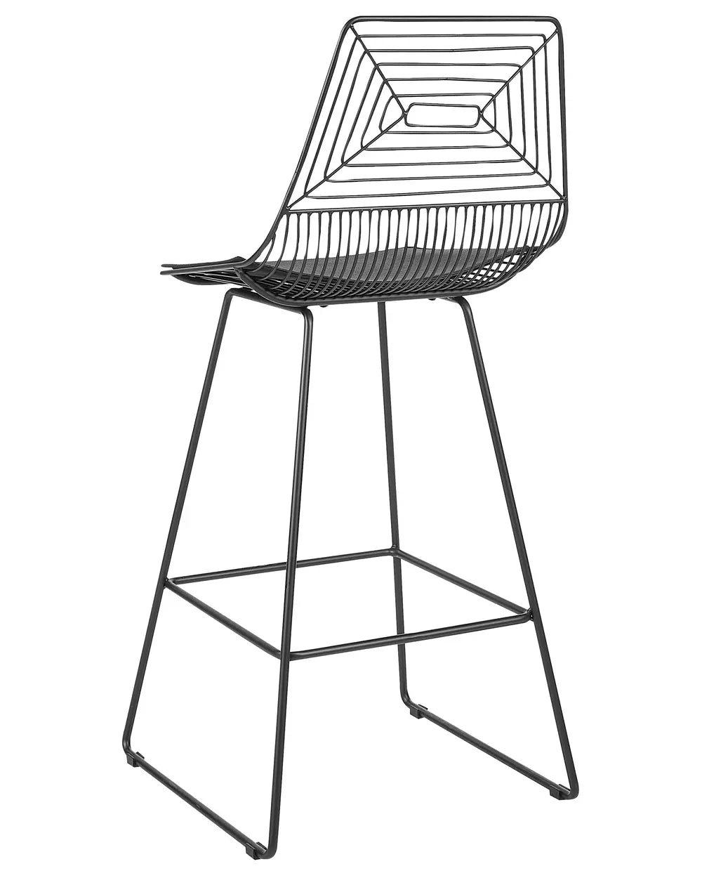 Set of 2 Bar Chairs Metal Black Robust Frame Livaro