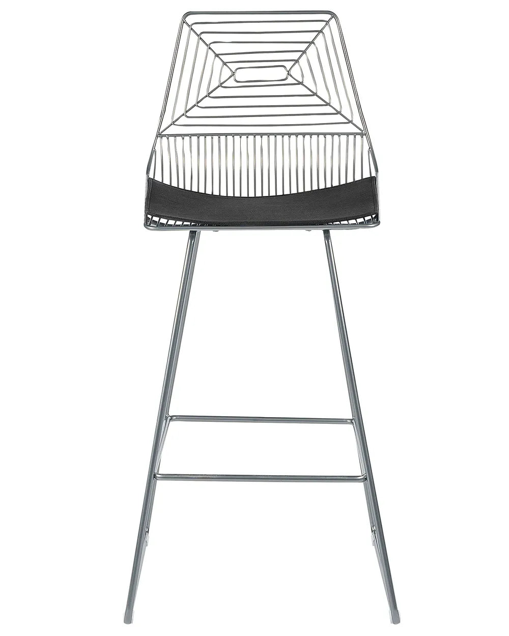 Set of 2 Bar Chairs Metal Silver Trendy Design Livaro