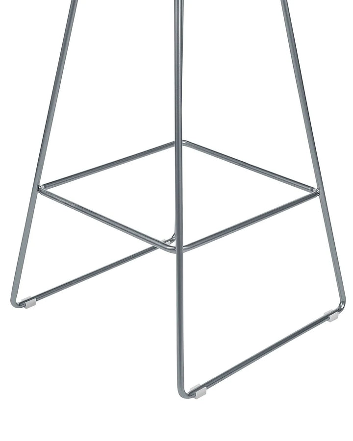 Set of 2 Bar Chairs Metal Silver Trendy Design Livaro