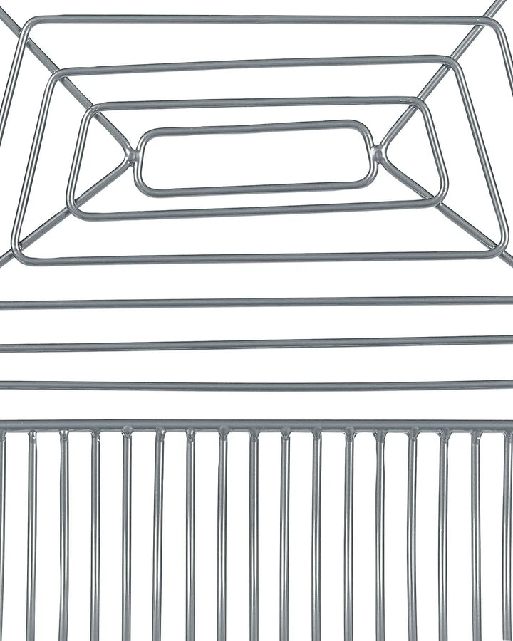 Set of 2 Bar Chairs Metal Silver Trendy Design Livaro